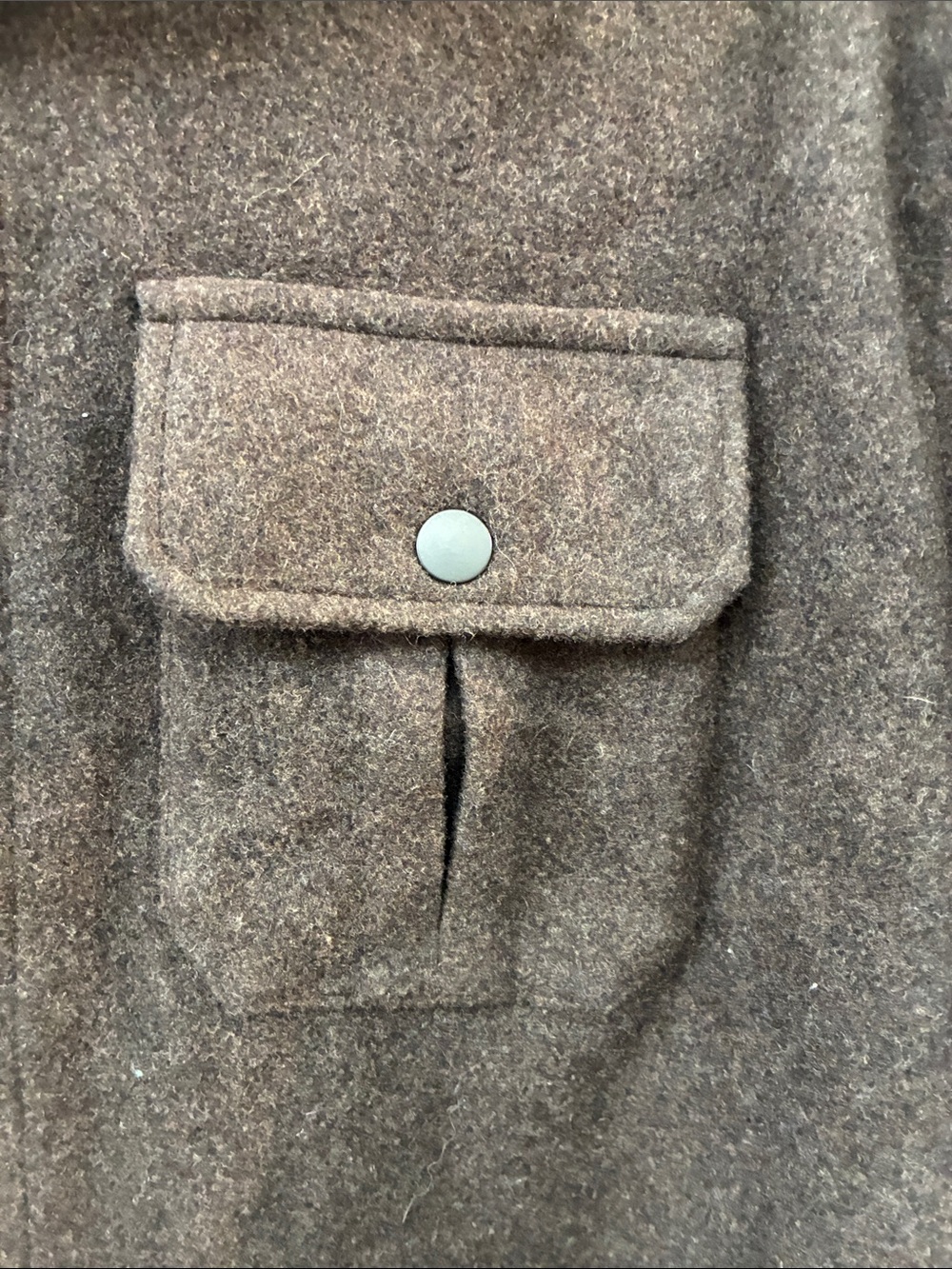 Woolx Wilder Mens Medium Brown Snap Flannel Shacket Merino Wool‎ Jacket - Picture 5 of 9